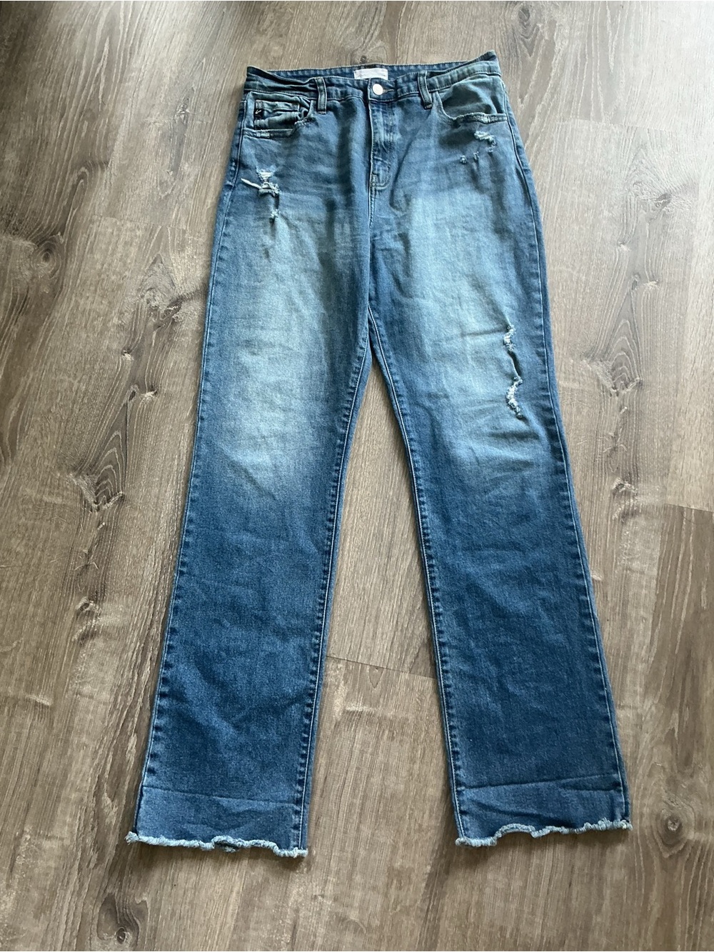 KanCan Straight-Leg Distressed Jeans